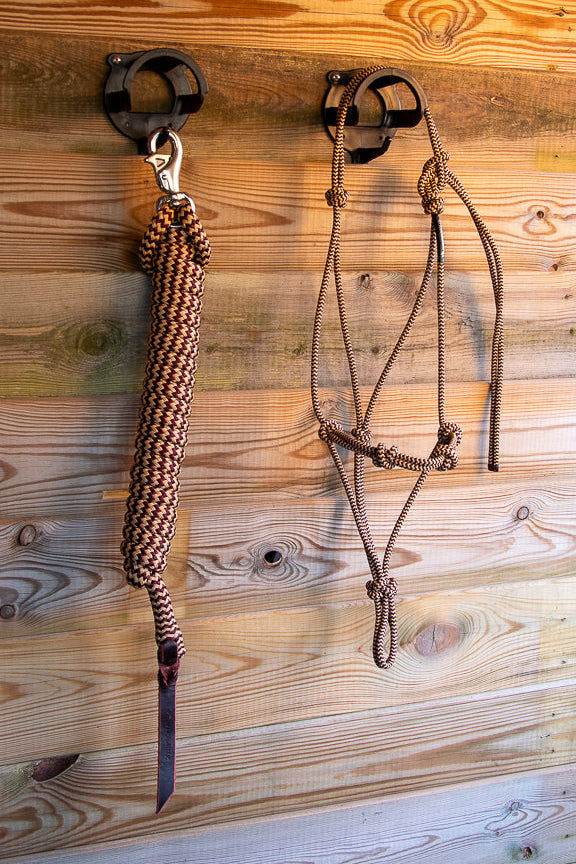 Foundation Trainingset: Premium 4-knoops stijf halster + lead