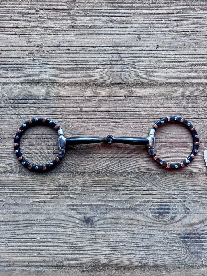 Brown Steel Snaffle Bit with Copper