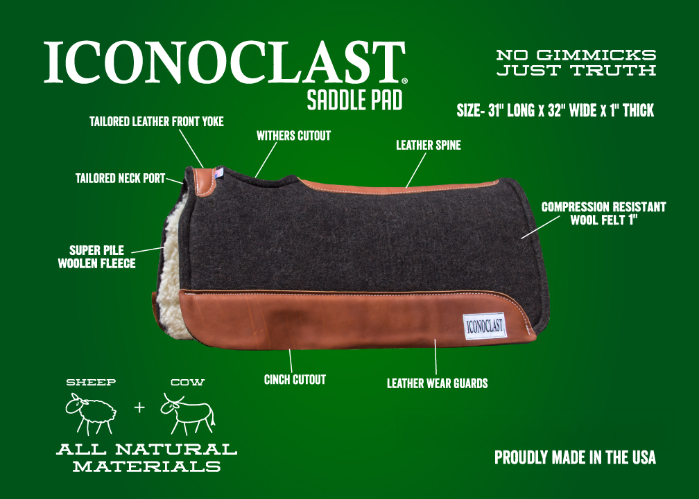 Iconoclast Saddle pad Natural Black
