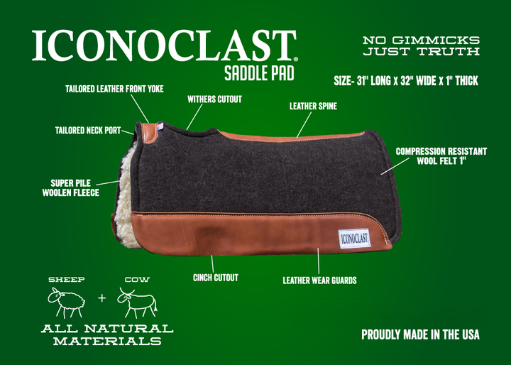 Iconoclast Saddle pad Natural Black