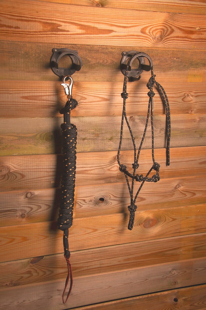 Foundation Trainingset: Premium 4-knoops stijf halster + lead