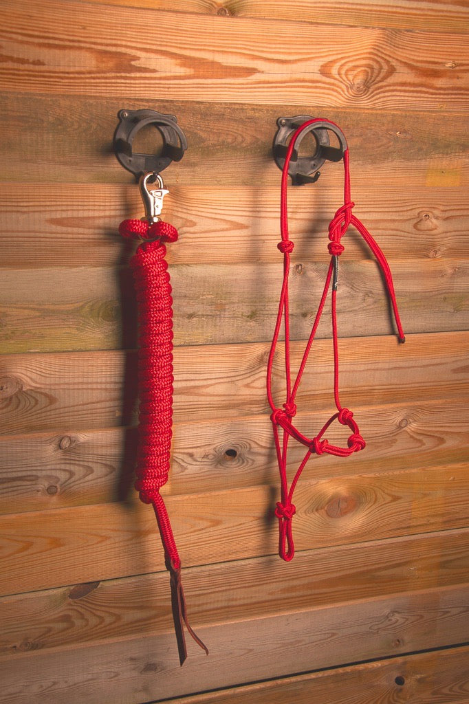 Foundation Trainingset: Premium 4-knoops stijf halster + lead