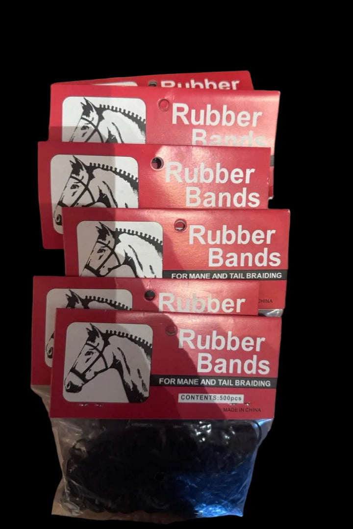 Rubber elastiekjes voor manen en staart 