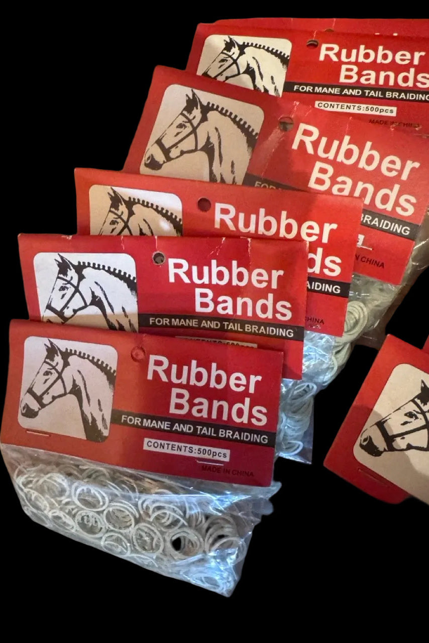 Rubber elastiekjes voor manen en staart 